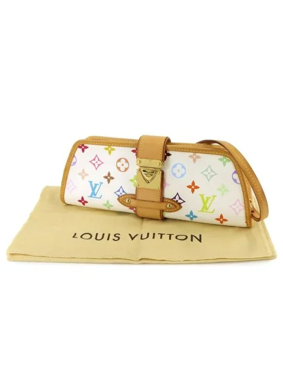Louis Vuitton Monogram Multicolor Charlie Shoulder Clutch Blanc - Picture 2 of 10